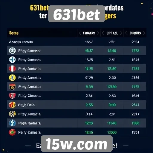 Comparativo das opções de apostas disponíveis na 631bet